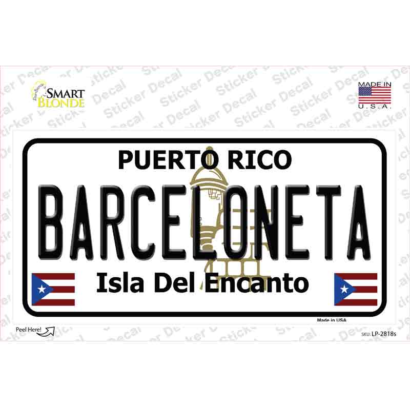 LP-2818s-M Barceloneta Novelty Sticker Decal - Medium