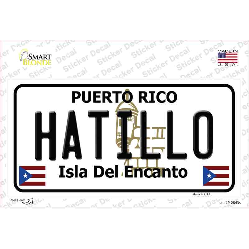 LP-2843s-M Hatillo Puerto Rico Novelty Sticker Decal - Medium