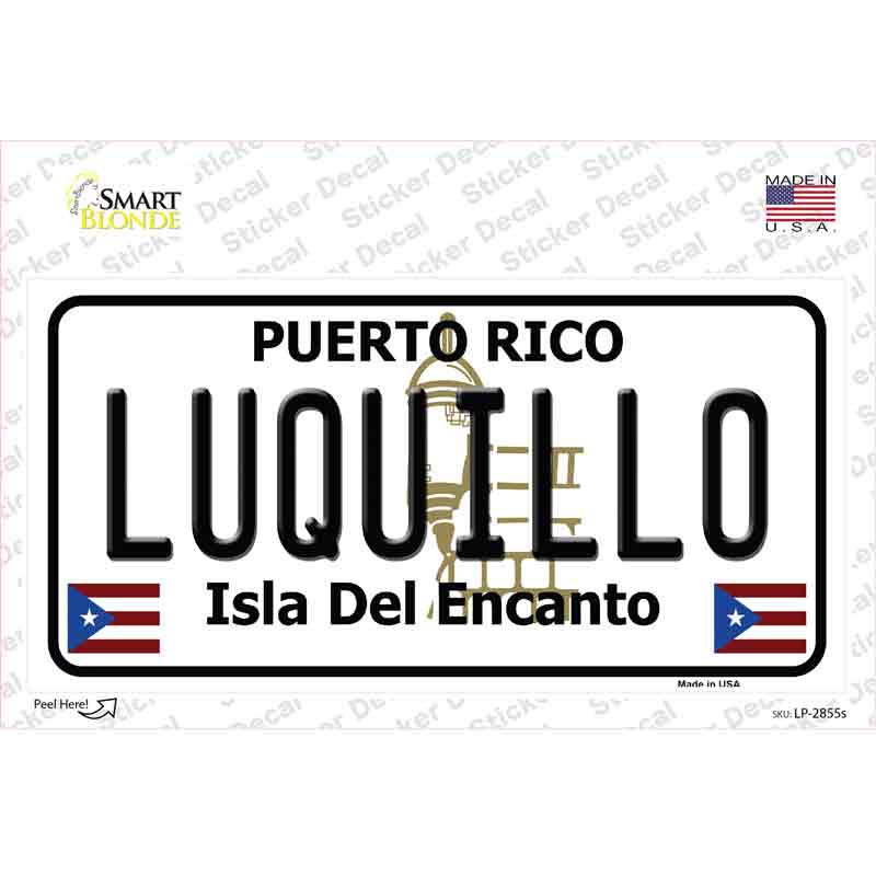 LP-2855s-M Luquillo Puerto Rico Novelty Sticker Decal - Medium