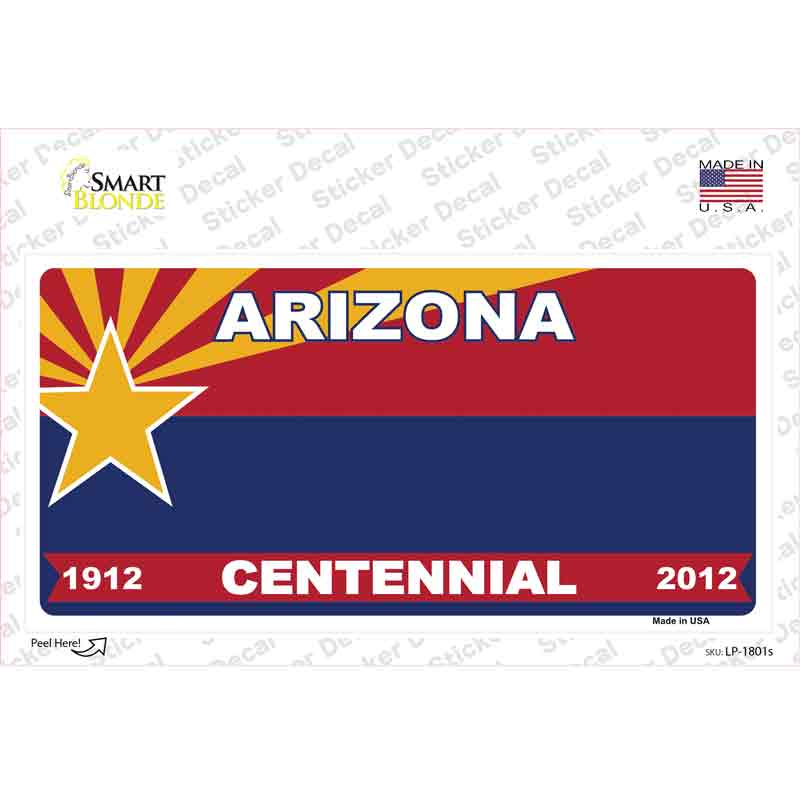 LP-1801s-M Arizona Centennial Novelty Sticker Decal - Medium