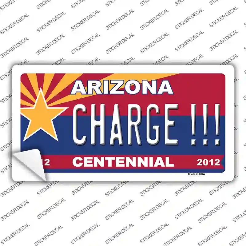 LP-1812s-S Arizona Centennial Charge Novelty Sticker Decal - Small