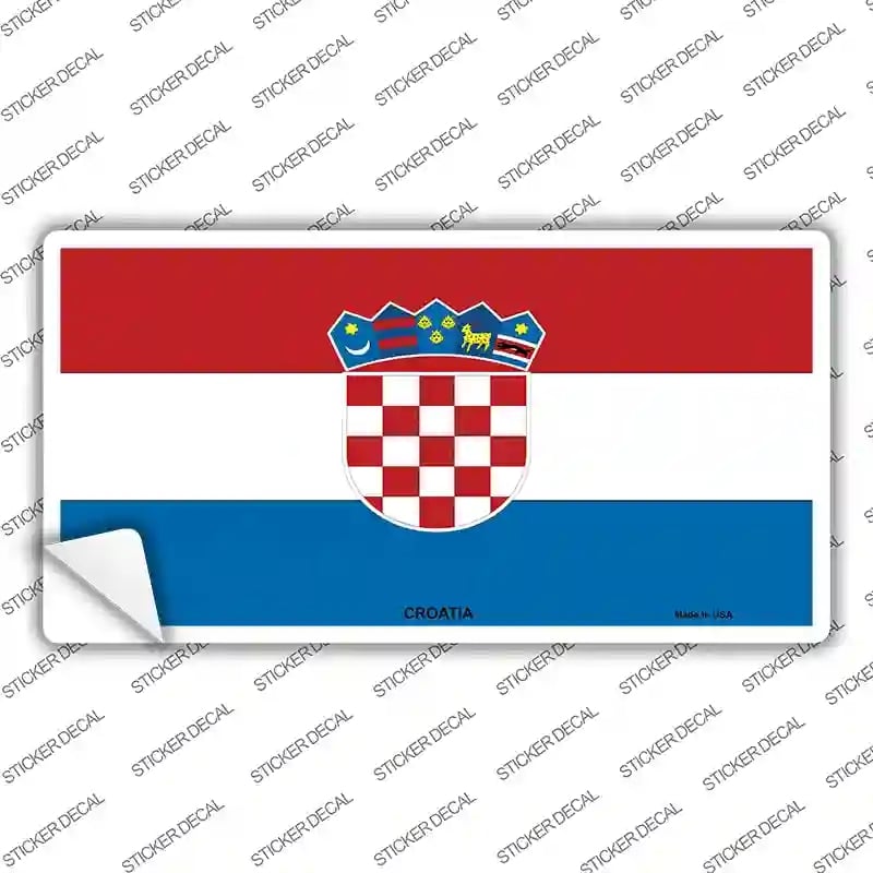 LP-4001s-L Croatia Flag Novelty Sticker Decal - Large