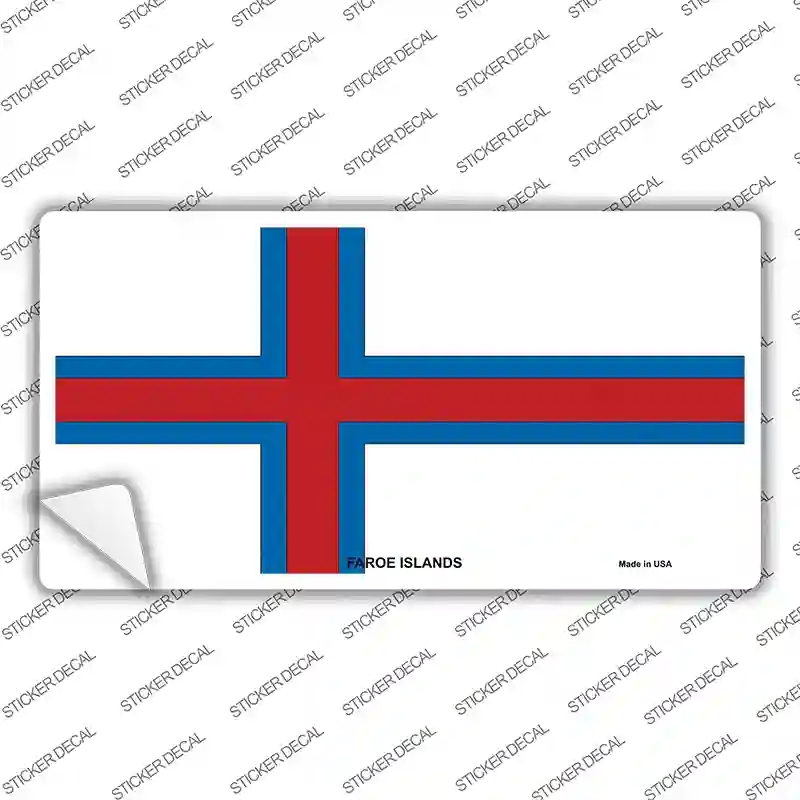 LP-4014s-XL Faroe Islands Flag Novelty Sticker Decal - Extra Large