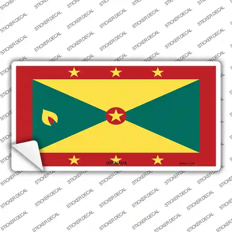 LP-4021s-S Grenada Flag Novelty Sticker Decal - Small