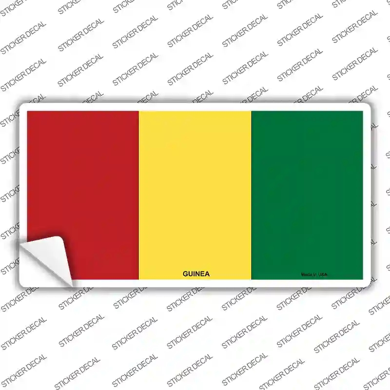 LP-4026s-S Guinea Flag Novelty Sticker Decal - Small