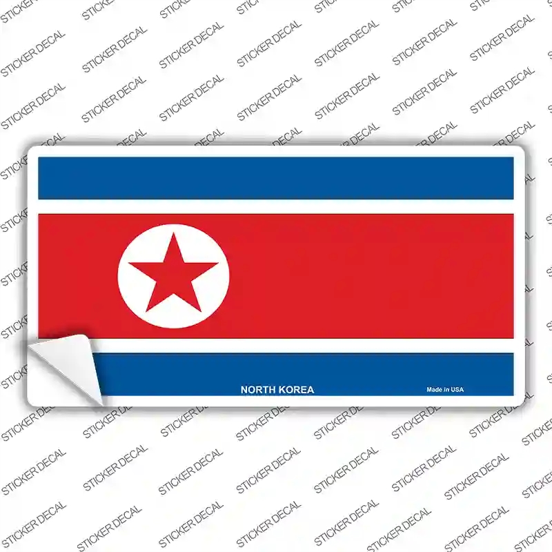 LP-4042s-XL North Korea Flag Novelty Sticker Decal - Extra Large