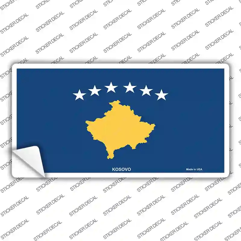 LP-4043s-S Kosovo Flag Novelty Sticker Decal - Small
