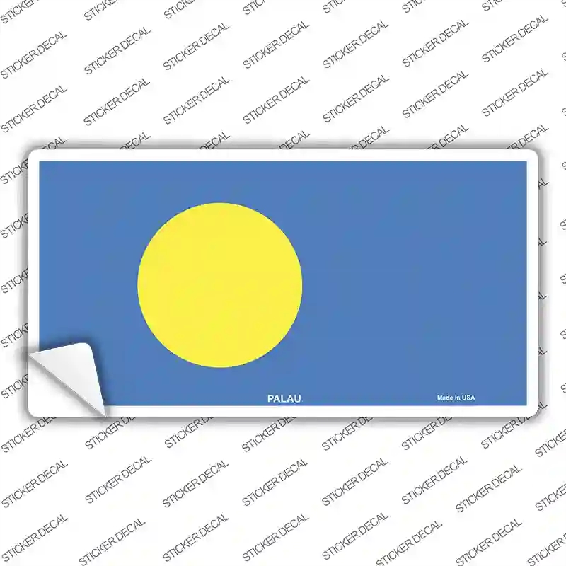 LP-4070s-L Palau Flag Novelty Sticker Decal - Large