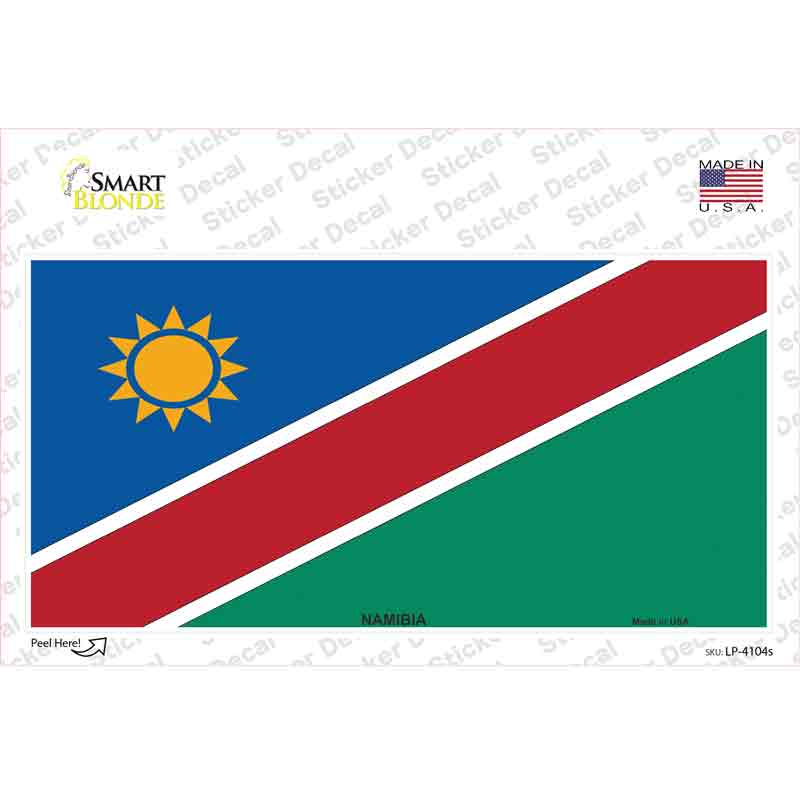 LP-4104s-M Namibia Flag Novelty Sticker Decal - Medium