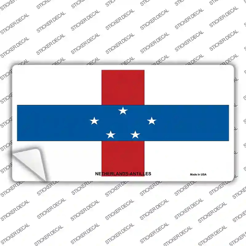 LP-4109s-L Netherlands Antilles Flag Novelty Sticker Decal - Large