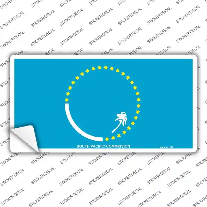 LP-4147s-XL South Pacific Commission Flag Novelty Sticker Decal - Extra Large
