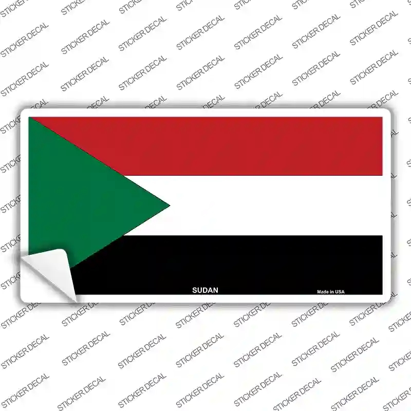 LP-4153s-L Sudan Flag Novelty Sticker Decal - Large