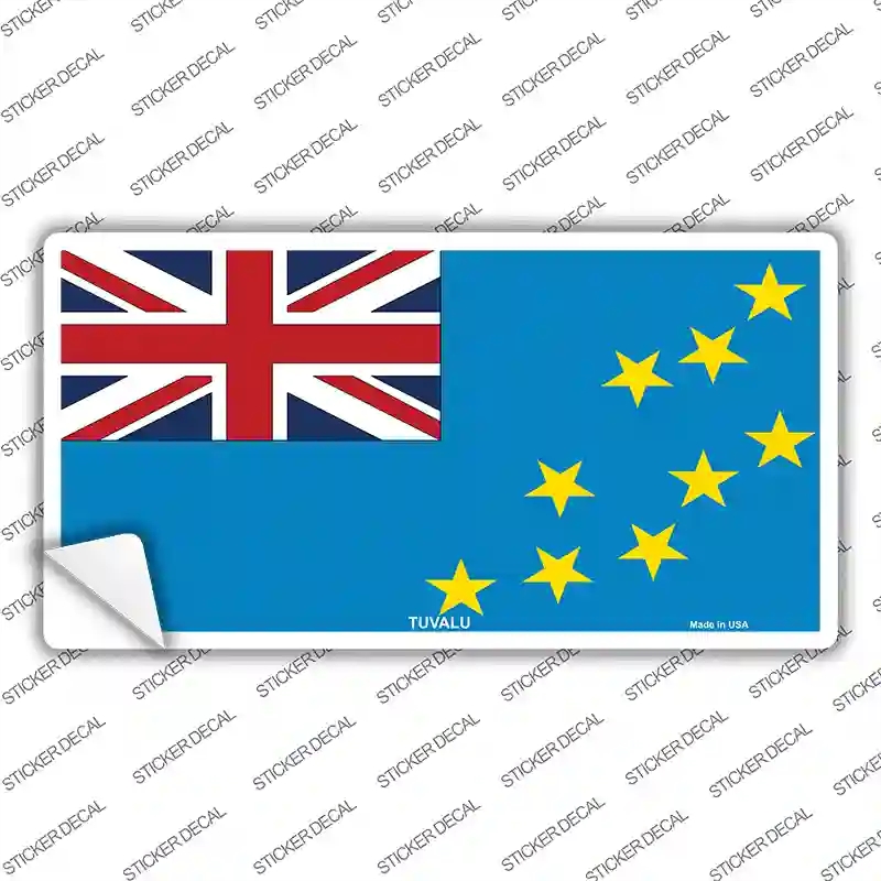 LP-4166s-XL Tuvalu Flag Novelty Sticker Decal - Extra Large