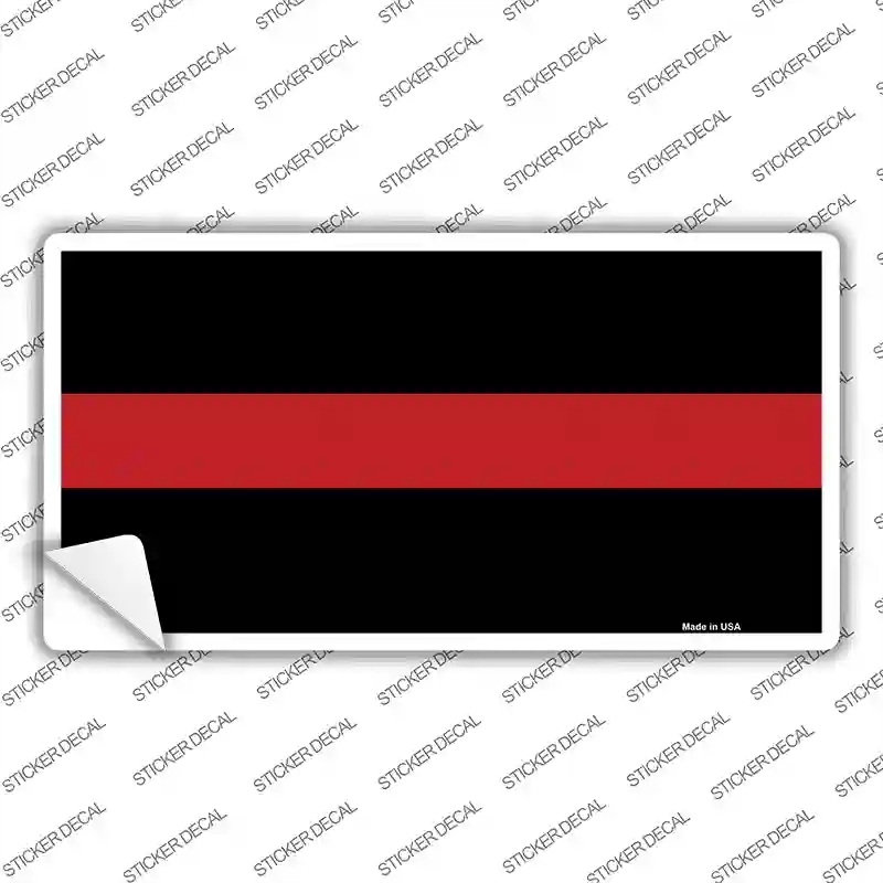 LP-4182s-L Thin Red Line Fire Novelty Sticker Decal - Large