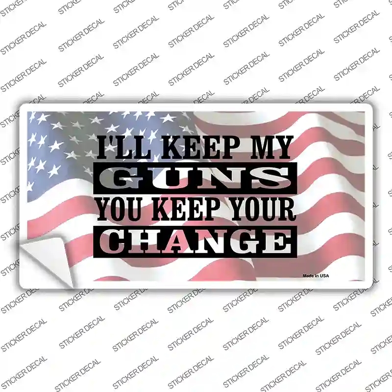 LP-4679s-L Ill Keep My Guns Novelty Sticker Decal - Large