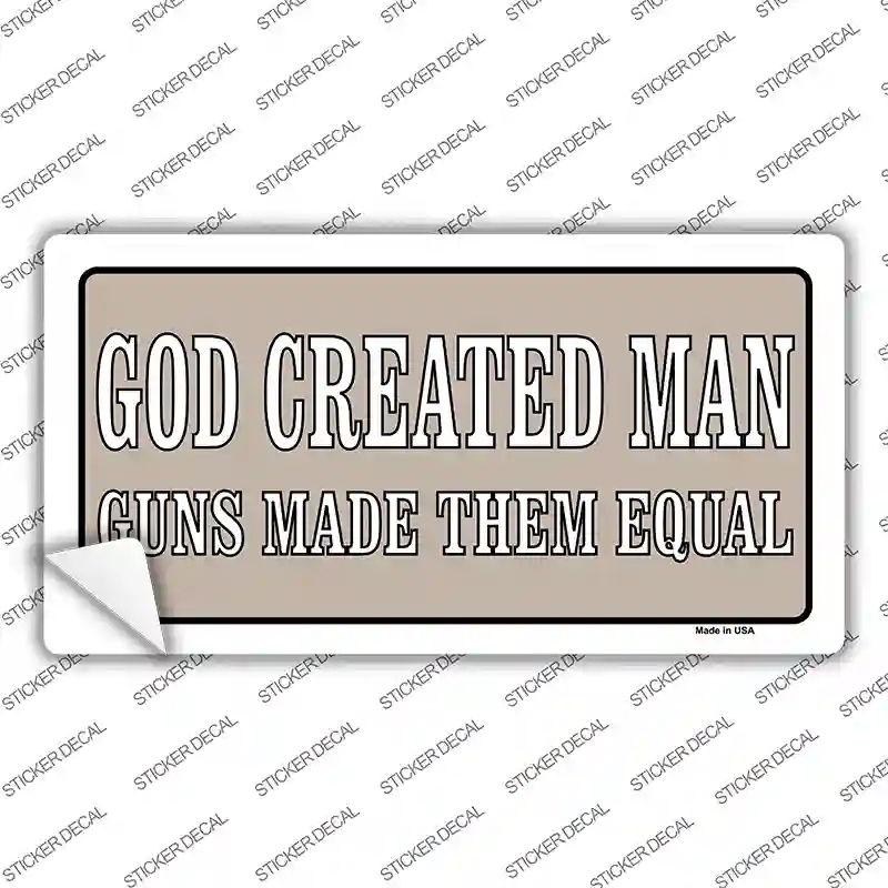 LP-4689s-S Guns Made Them Equal Novelty Sticker Decal - Small