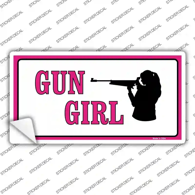 LP-4696s-XL Gun Girl Novelty Sticker Decal - Extra Large