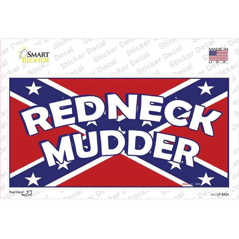 LP-842s-M Redneck Mudder Novelty Sticker Decal - Medium