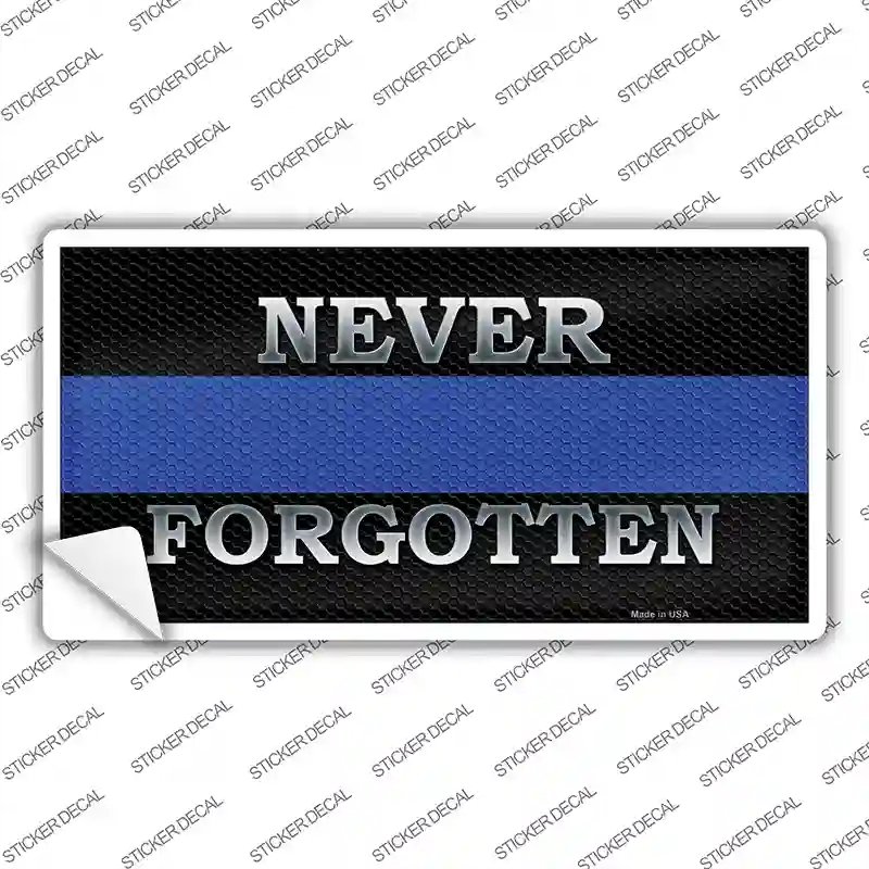 LP-8530s-L Never Forgotten Thin Blue Line Novelty Sticker Decal - Large