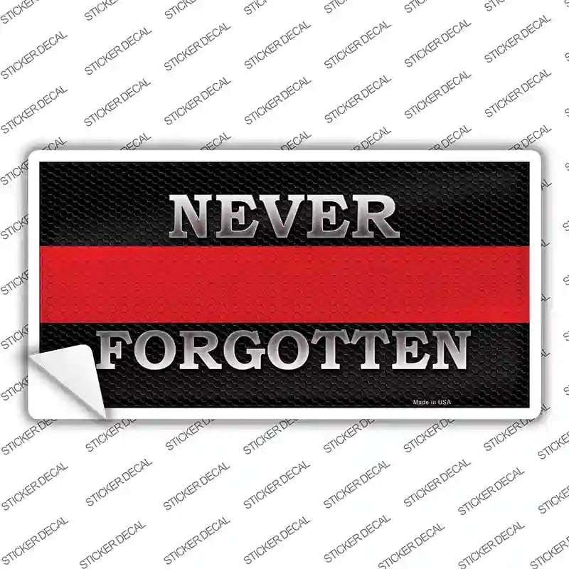 LP-8531s-XL Never Forgotten Thin Red Line Novelty Sticker Decal - Extra Large