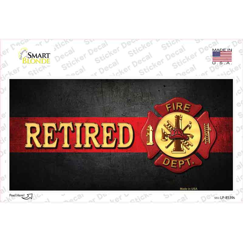 LP-8539s-M Retired Fire Thin Red Line Novelty Sticker Decal - Medium