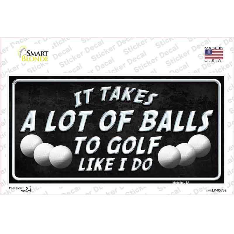 LP-8573s-M A Lot of Balls Novelty Sticker Decal - Medium