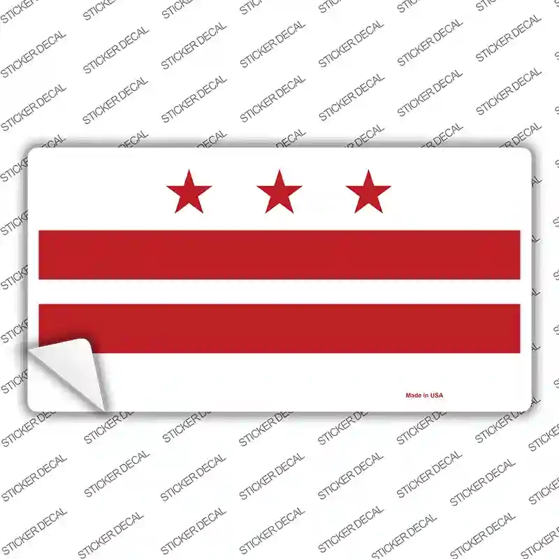 LP-8660s-S Washington DC Flag Novelty Sticker Decal - Small
