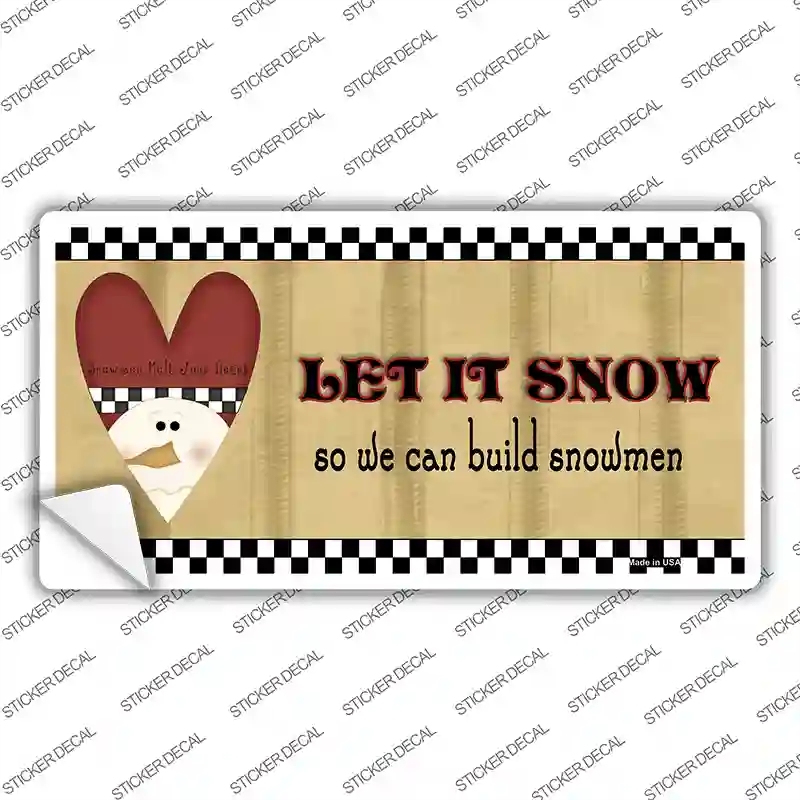 XMAS-16s-XL Let It Snow Novelty Sticker Decal - Extra Large