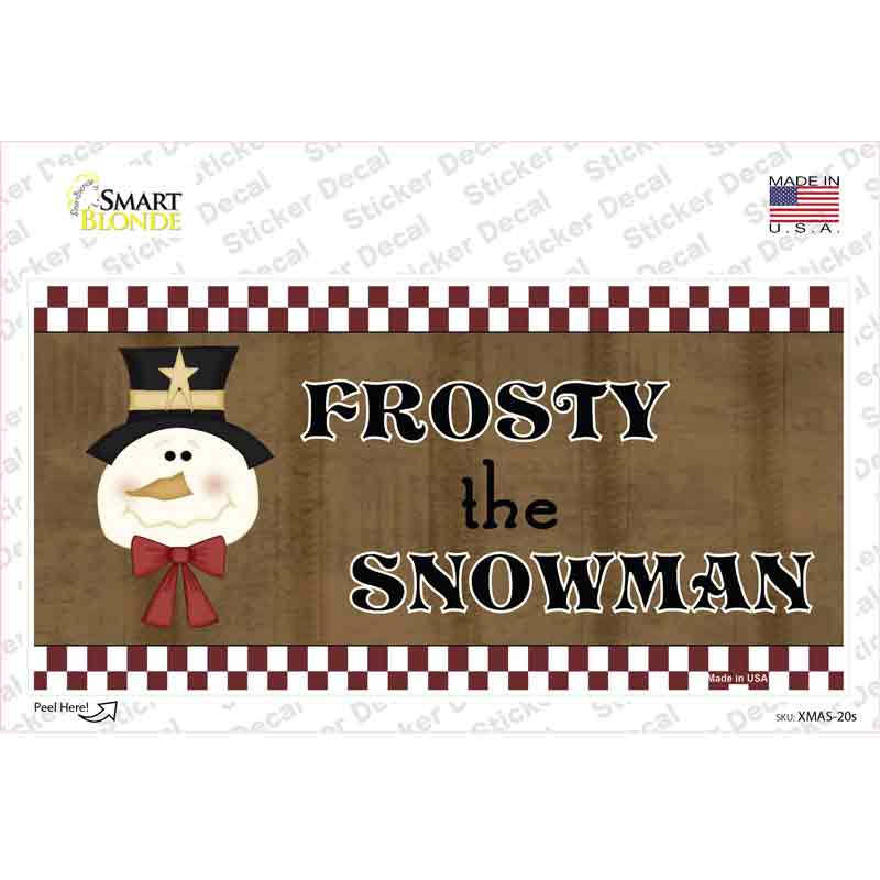 XMAS-20s-M Frosty the Snowman Novelty Sticker Decal - Medium