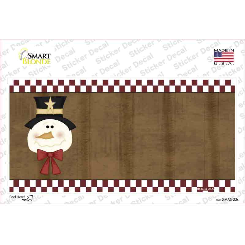 XMAS-22s-M Snowman Offset Novelty Sticker Decal - Medium