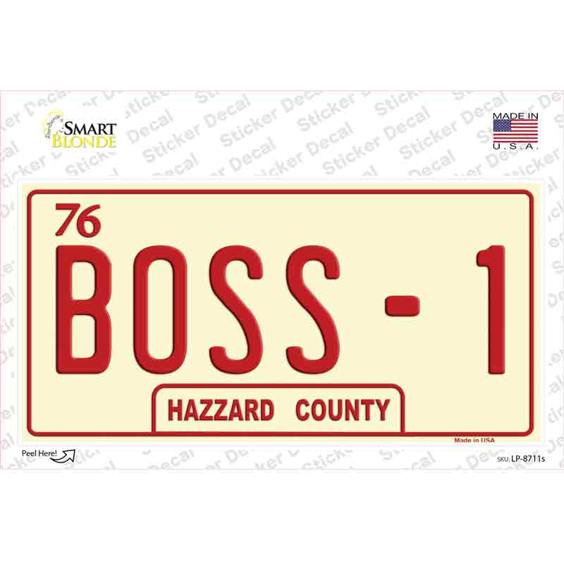 LP-8711s-M Boss 1 Novelty Sticker Decal - Medium