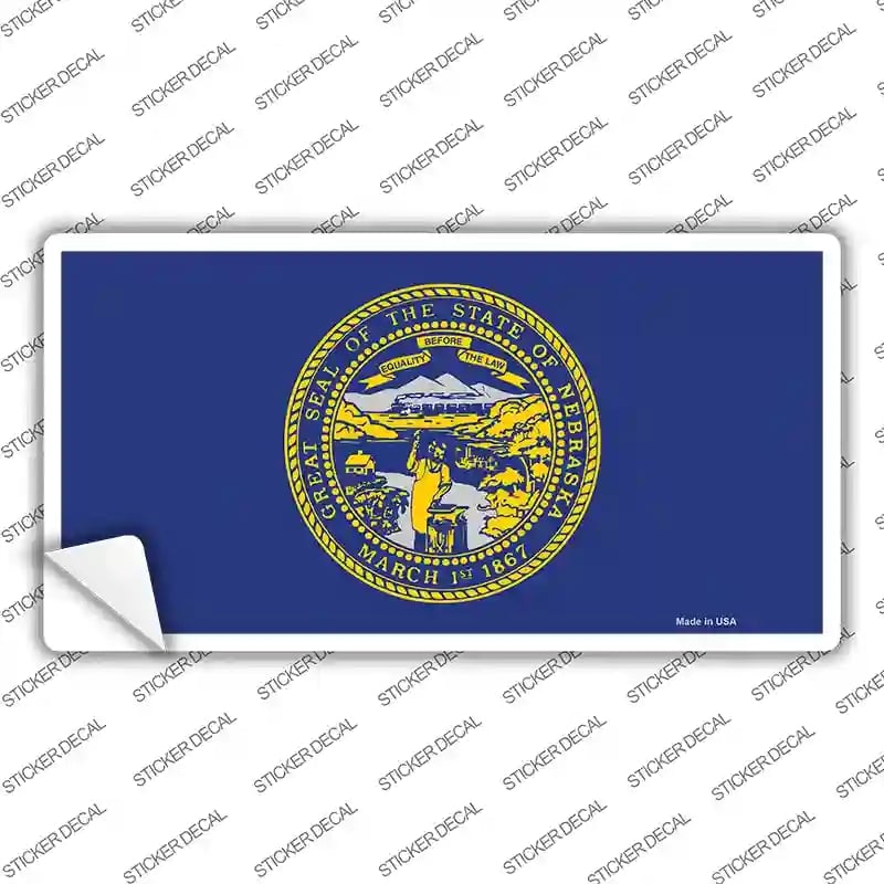 LP-3590s-S Nebraska State Flag Novelty Sticker Decal - Small