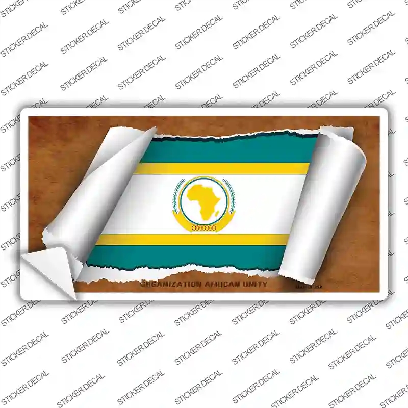 LP-9260s-S Organization African Unity Flag Scroll Novelty Sticker Decal - Small