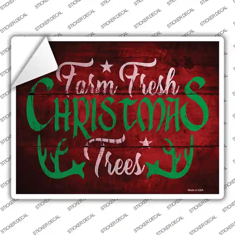 P-2488s-XL Farm Fresh Trees Novelty Rectangle Sticker Decal - Extra Large