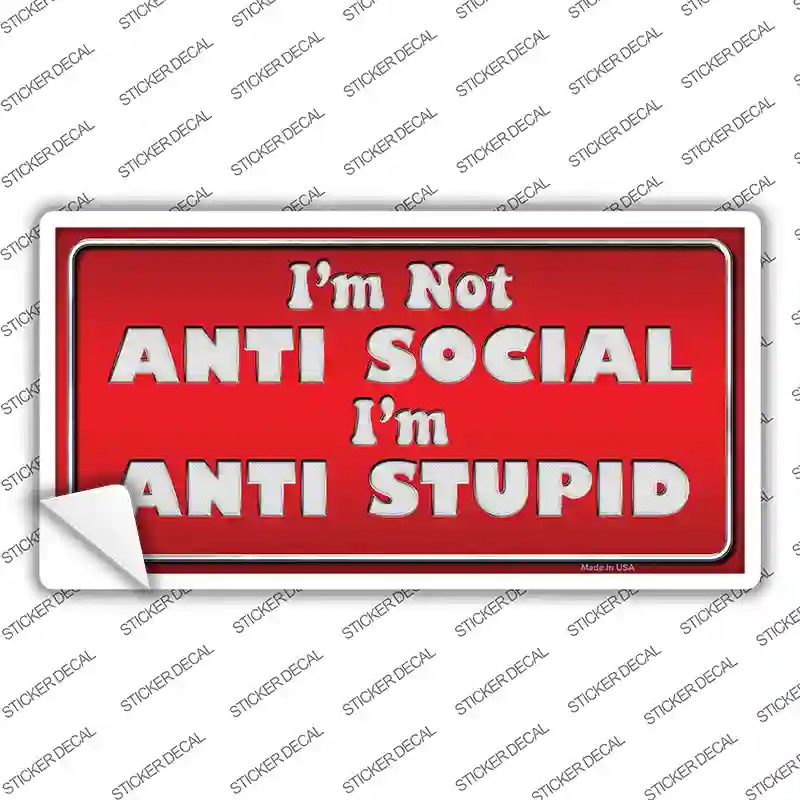 LP-8800s-S Anti Social Novelty Sticker Decal - Small