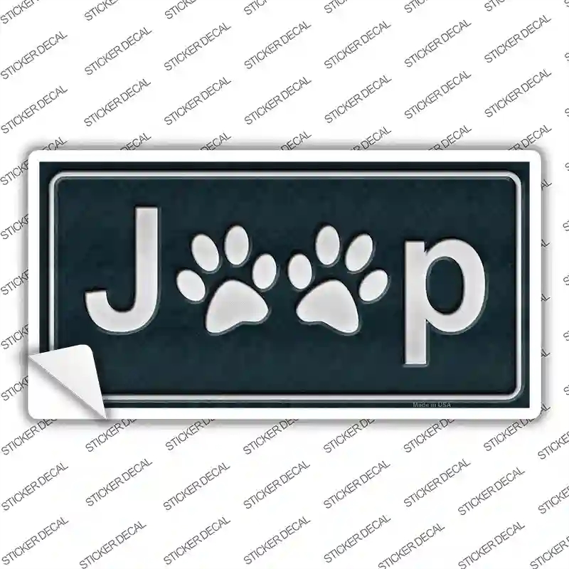 LP-8807s-XL J-P Paw Prints Novelty Sticker Decal - Extra Large