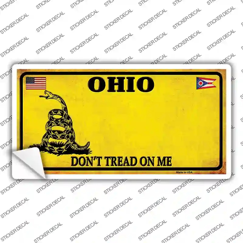 LP-8867s-XL Ohio Dont Tread on Me Novelty Sticker Decal - Extra Large