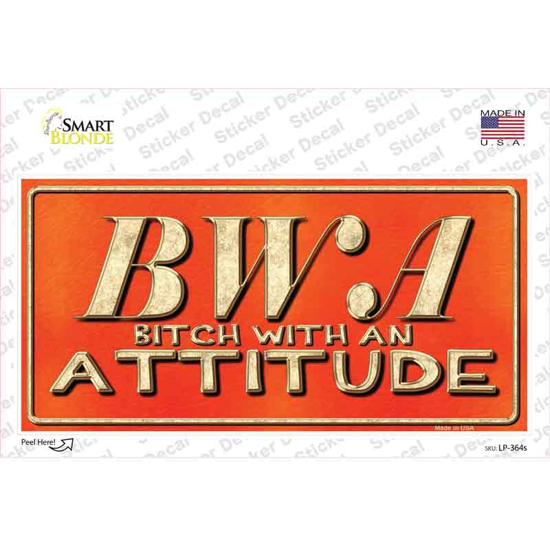 LP-364s-M B.W.A. Novelty Sticker Decal - Medium