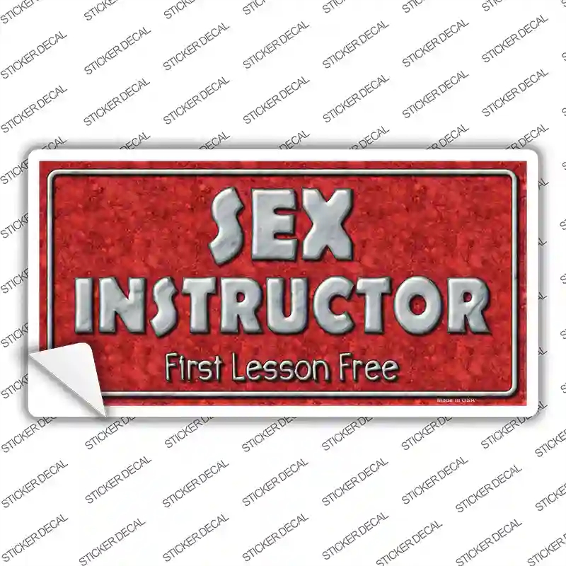 LP-366s-S Sex Instructor Novelty Sticker Decal - Small