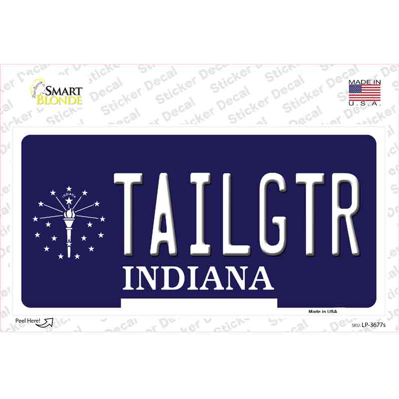 LP-3677s-M Tailgater Indiana Novelty Sticker Decal - Medium