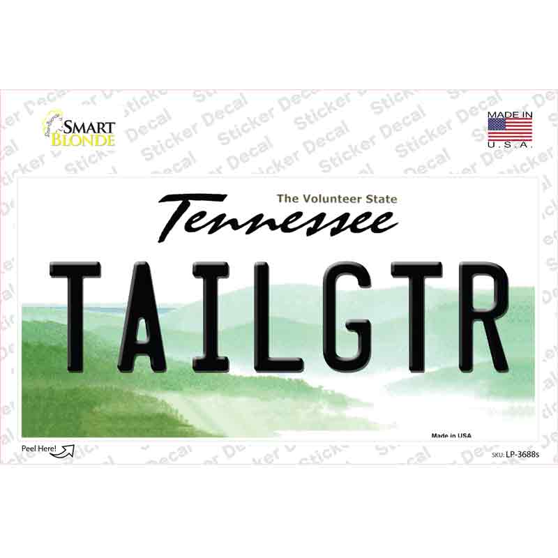 LP-3688s-M Tailgater Tennessee Novelty Sticker Decal - Medium
