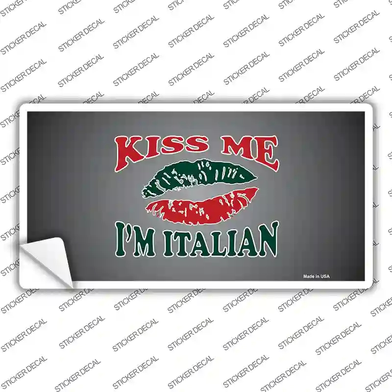 LP-3727s-XL Kiss Me Im Italian Novelty Sticker Decal - Extra Large