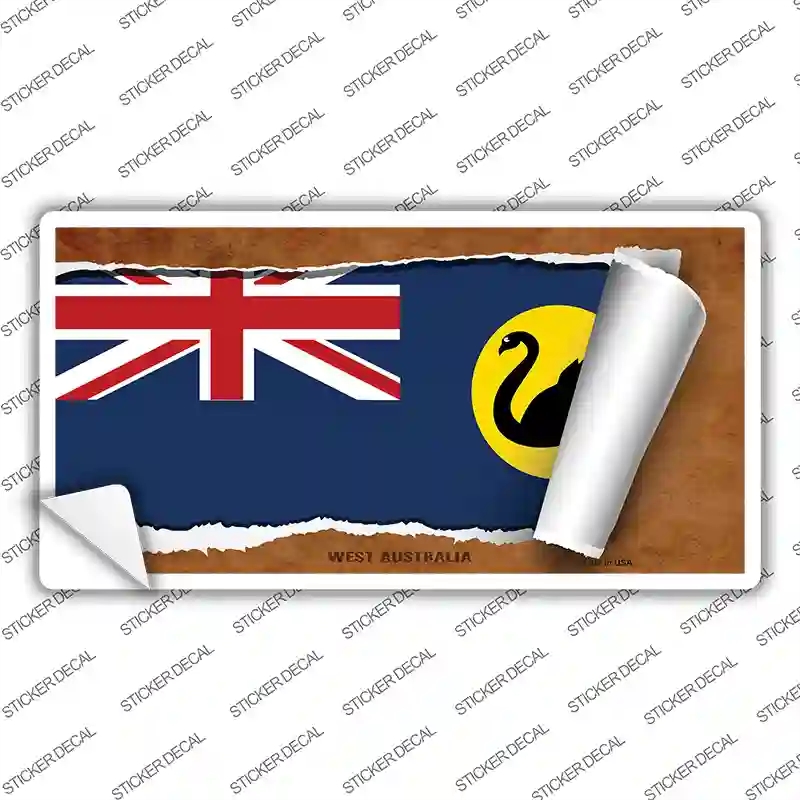 LP-9334s-L West Australia Flag Scroll Novelty Sticker Decal - Large