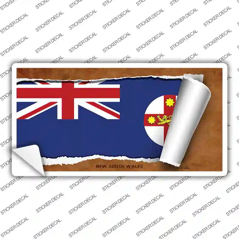 LP-9335s-S   South Wales Flag Scroll Novelty Sticker Decal - Small