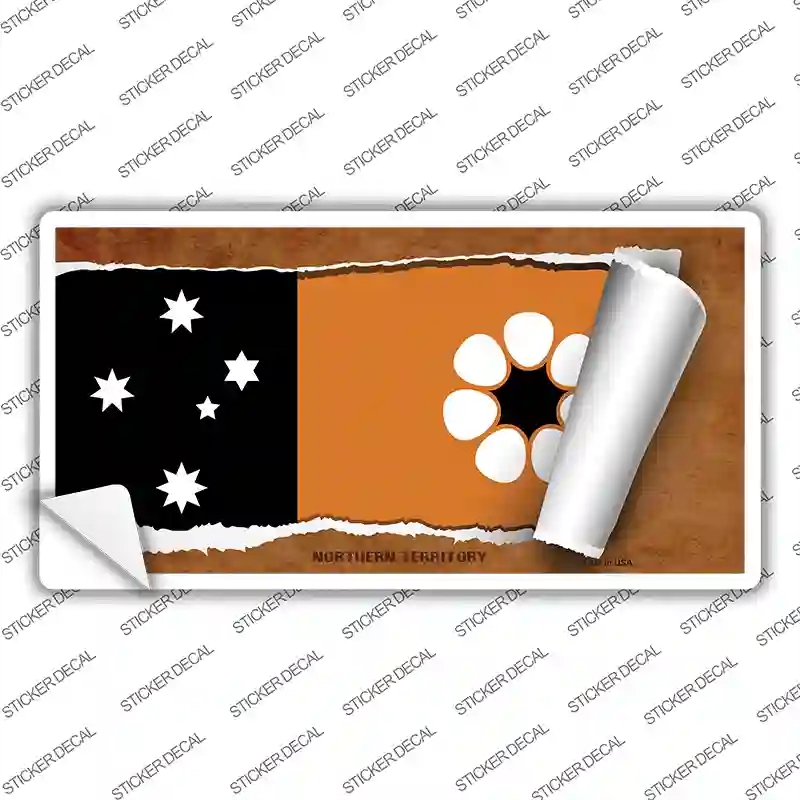 LP-9337s-XL Northern Territory Flag Scroll Novelty Sticker Decal - Extra Large
