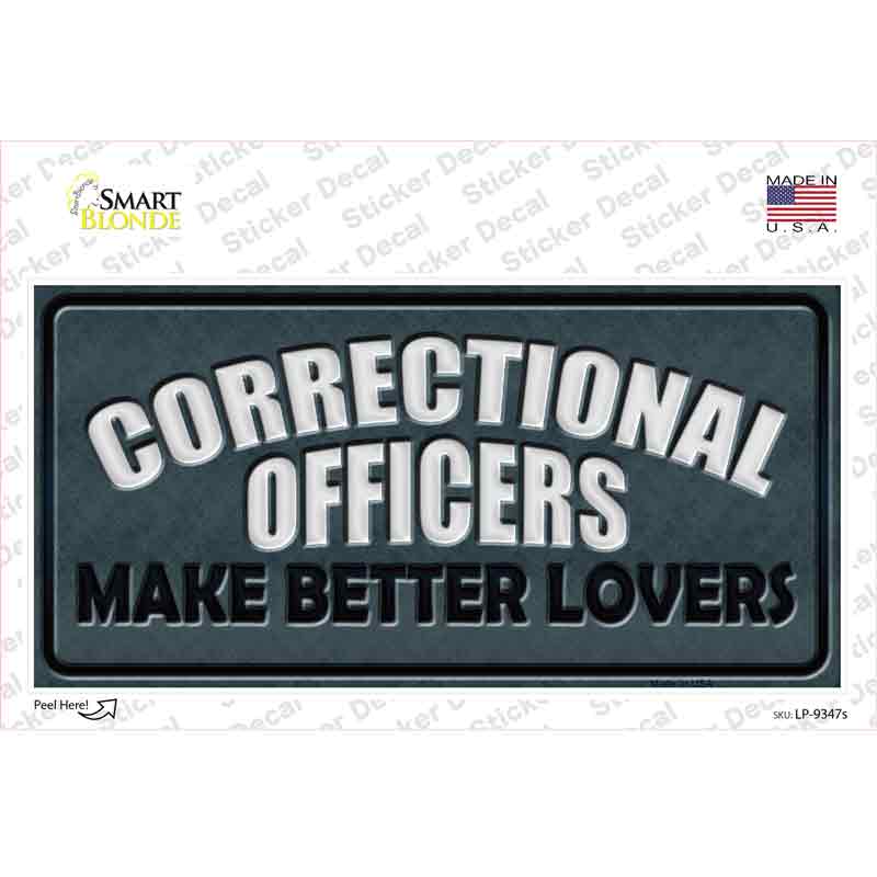 LP-9347s-M Corrections Officer Better Lover Novelty Sticker Decal - Medium