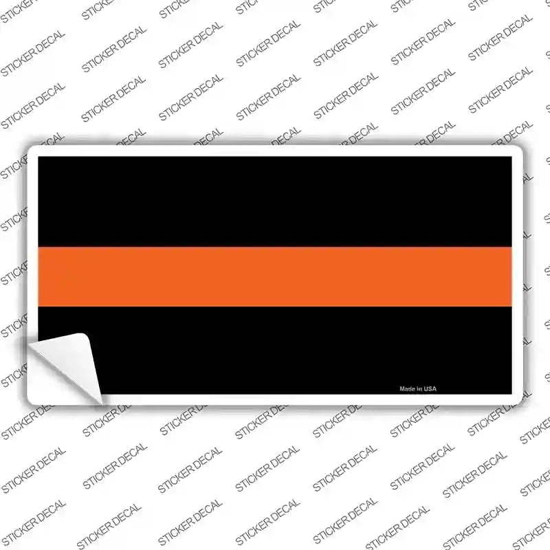 LP-9413s-L Thin Orange Line Novelty Sticker Decal - Large