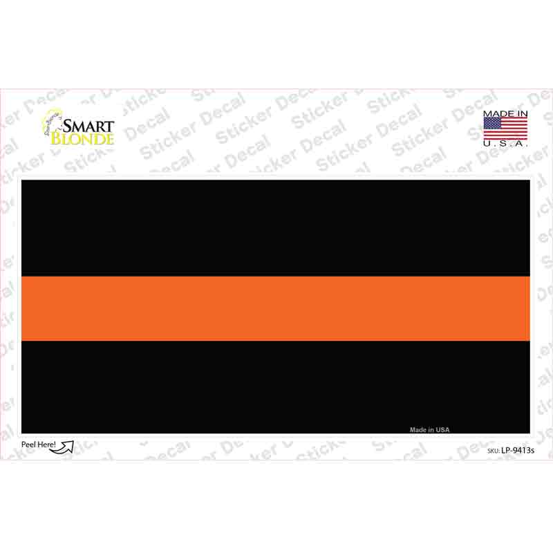 LP-9413s-M Thin Orange Line Novelty Sticker Decal - Medium