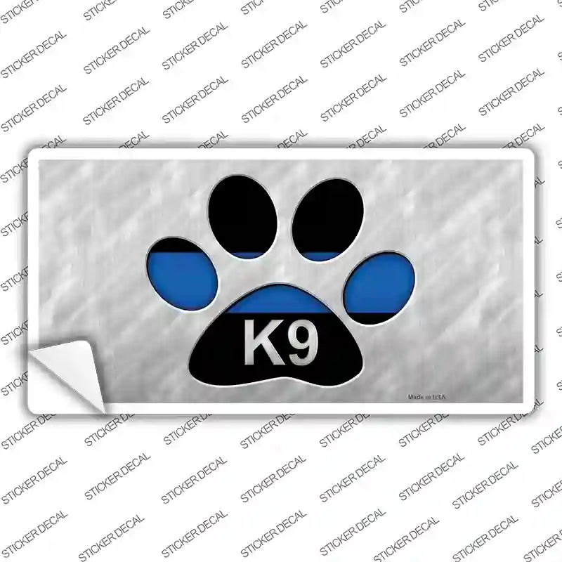 LP-9438s-XL Thin Blue Line Paw K-9 Novelty Sticker Decal - Extra Large