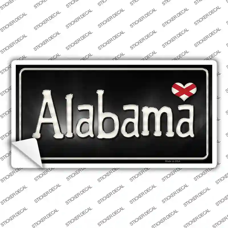 LP-9439s-L Alabama Flag Script Novelty Sticker Decal - Large